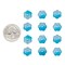 12x8mm Larger Turquoise Blue Full Flowers Beads Center Hole, 12 beads - GB-FB32
